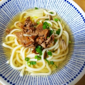 ヒガシマルうどんスープで簡単！肉うどん